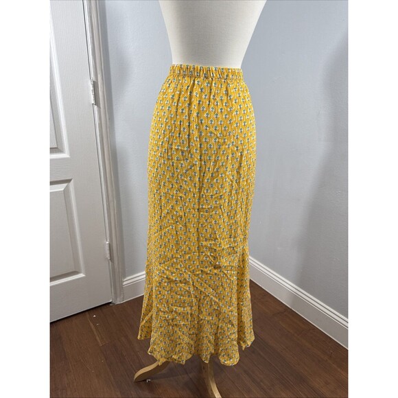 Rhod‎ Skirt Womens 8 Floral Midi Cottagecore Fairy 90s Grunge Boho - Picture 1 of 9
